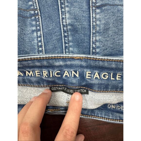 American Eagle Cozy Next Level Stretch Hi-Rise Jegging Jeans Size 8 - Picture 5 of 10